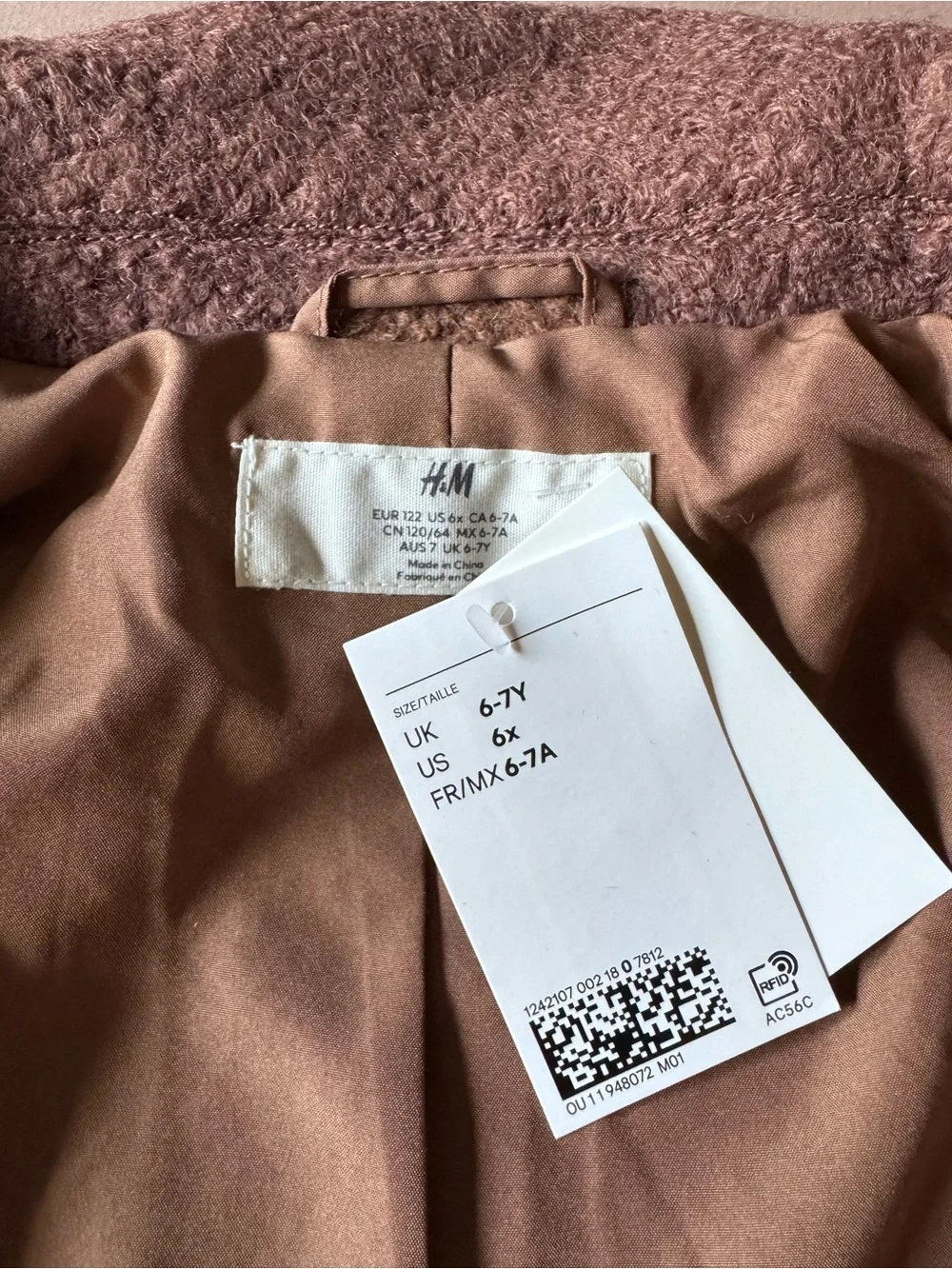 H&M Girls' Wool Blend Pea Coat